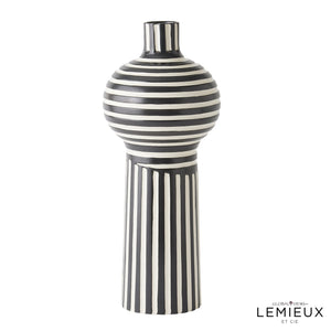 Global Views Black White Colbert Vase