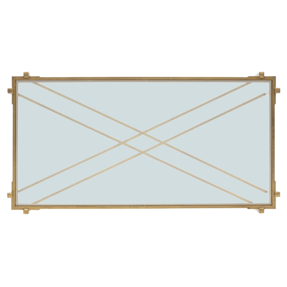 Maitland Smith Iron Coffee Table With Glass Top