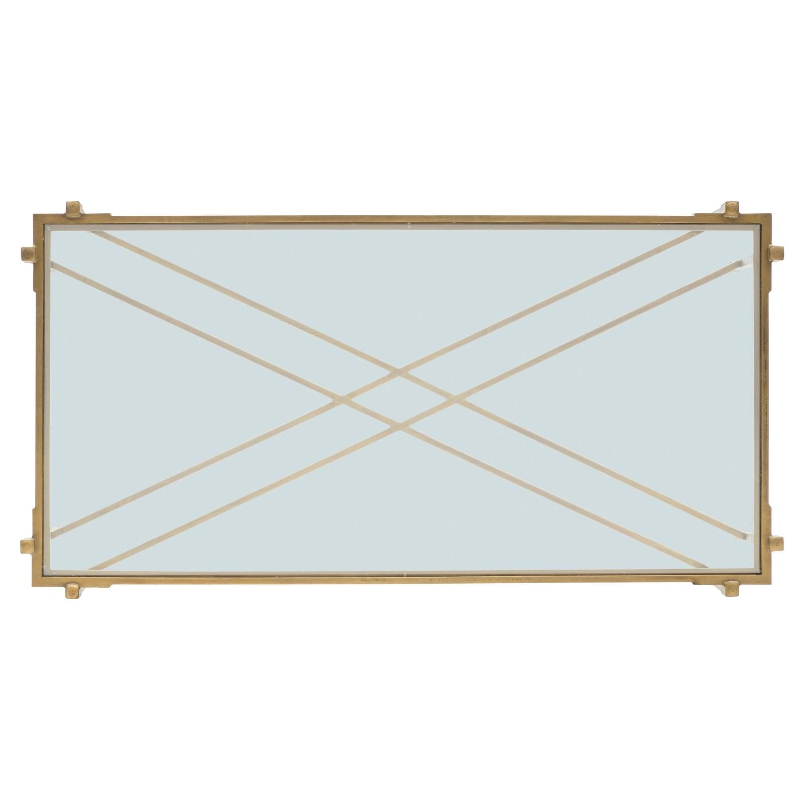 Maitland Smith Iron Coffee Table With Glass Top