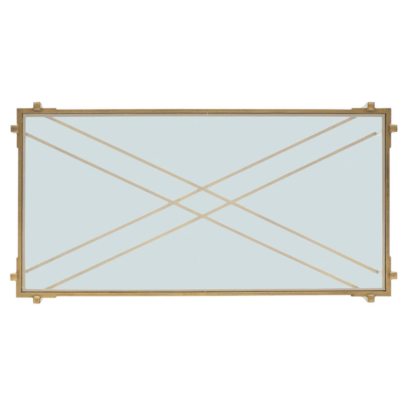 Maitland Smith Iron Coffee Table With Glass Top