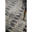 Feizy Kano 39LKF Transitional Geometric Rug in Gray/Black/Ivory