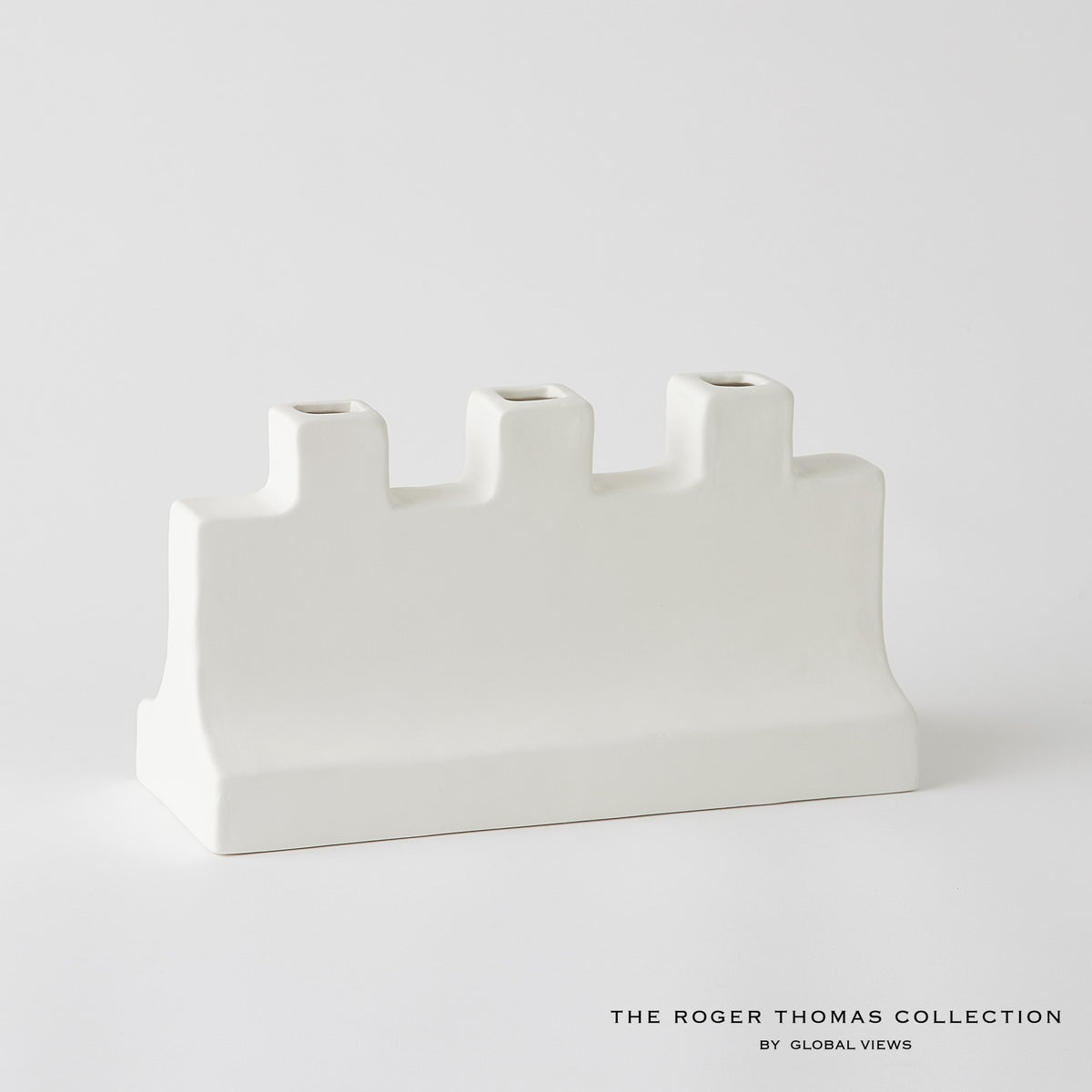 Global Views Matte White Icon Wide Vase