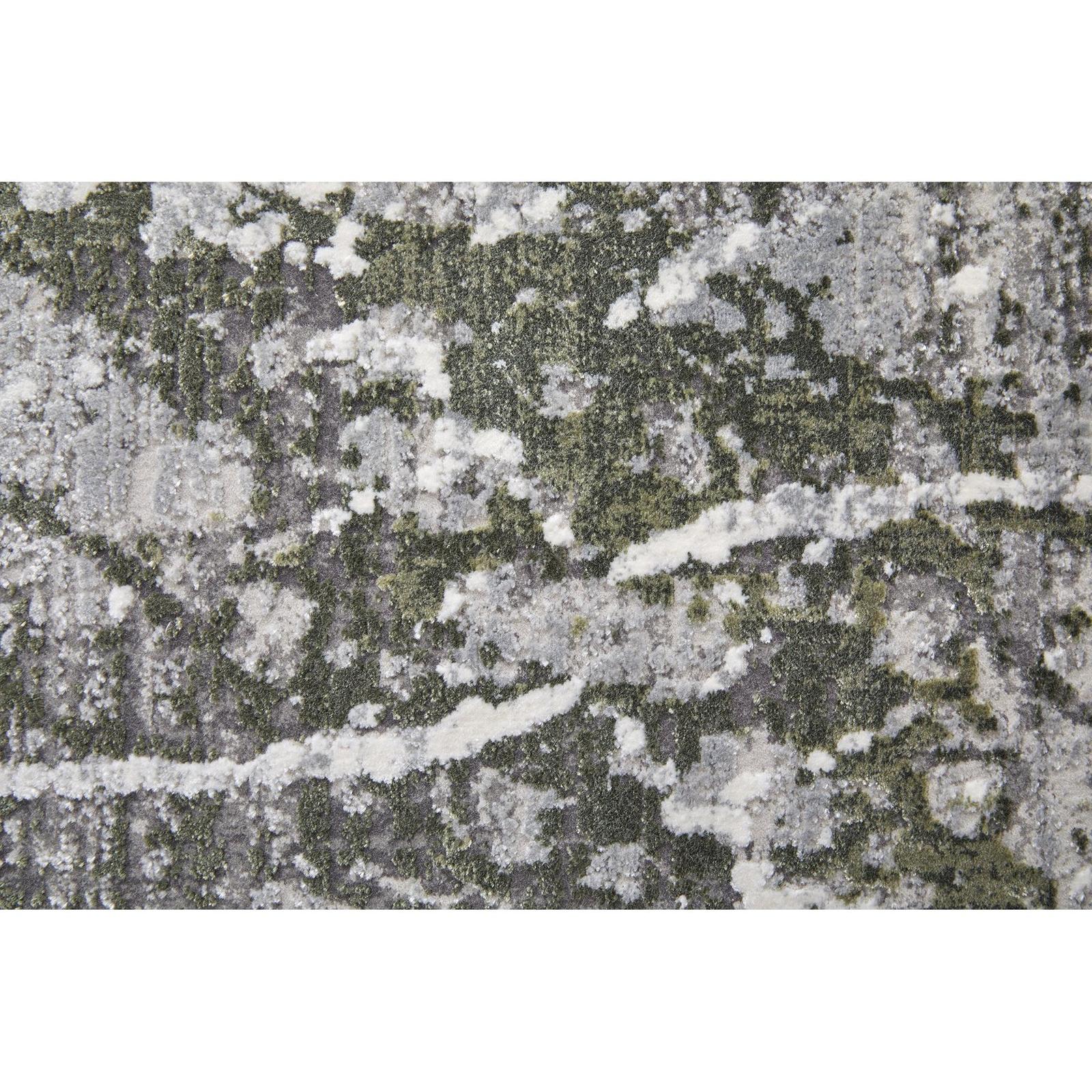 Feizy Cadiz 39N6F Modern Abstract Rug in Gray/Green/Taupe