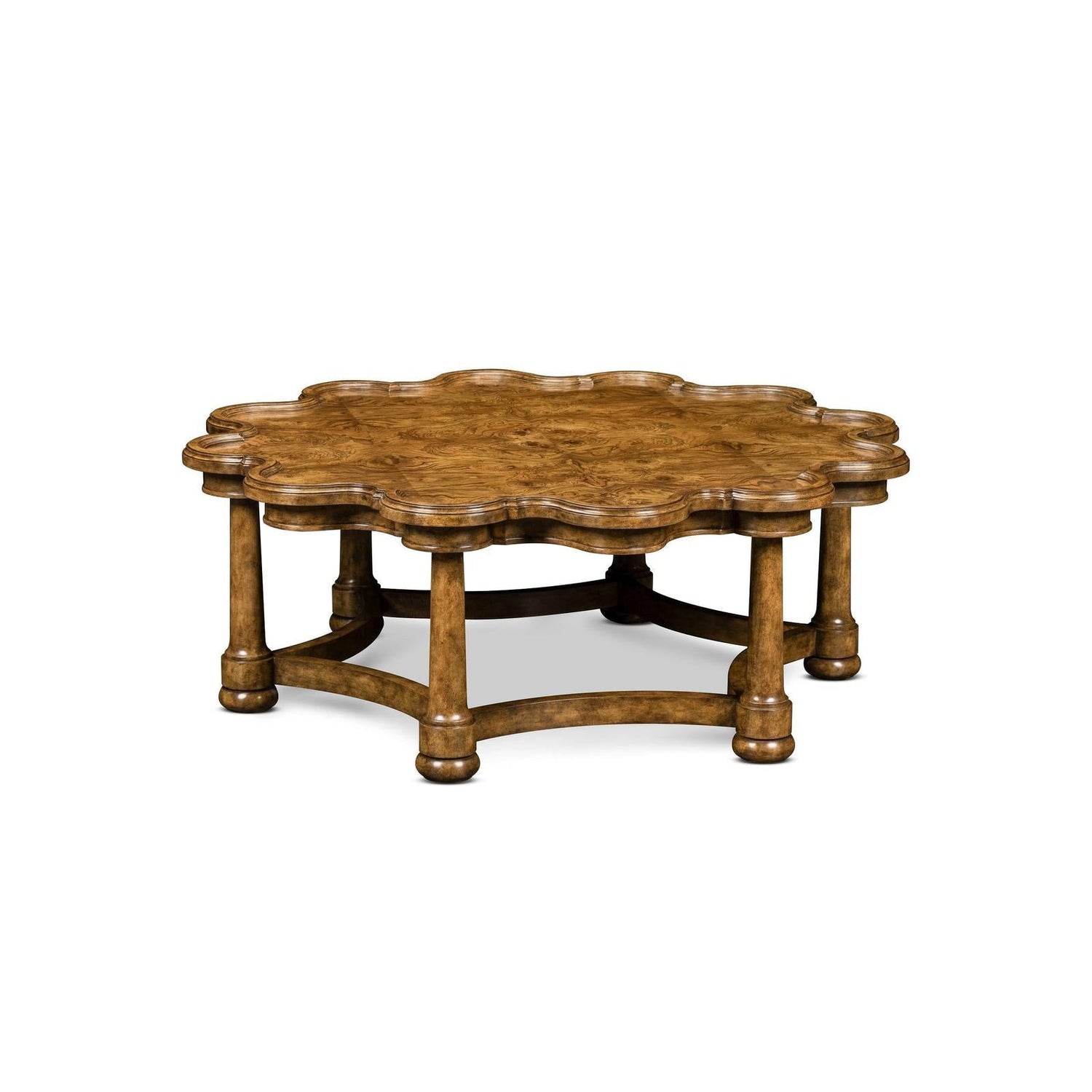Maitland Smith Devonshire Scalloped Burl Cocktail Table
