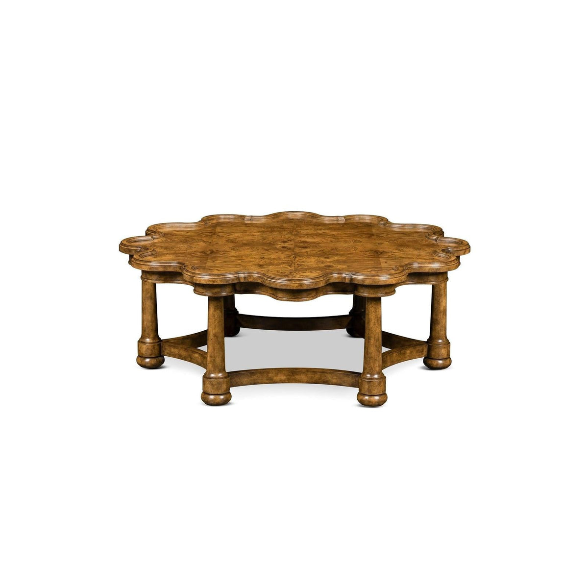 Maitland Smith Devonshire Scalloped Burl Cocktail Table