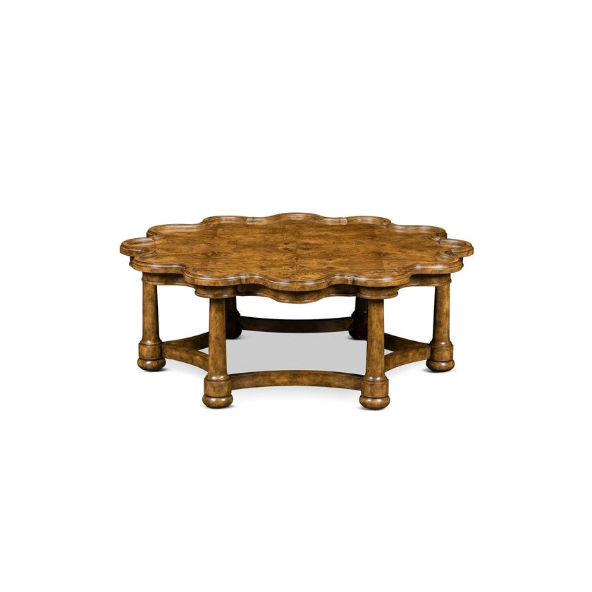Maitland Smith Devonshire Scalloped Burl Cocktail Table