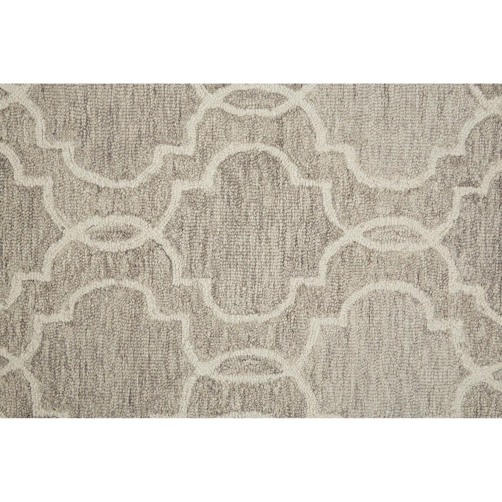 Feizy Belfort 8775F Transitional Trellis & Lattice Rug in Gray/Ivory