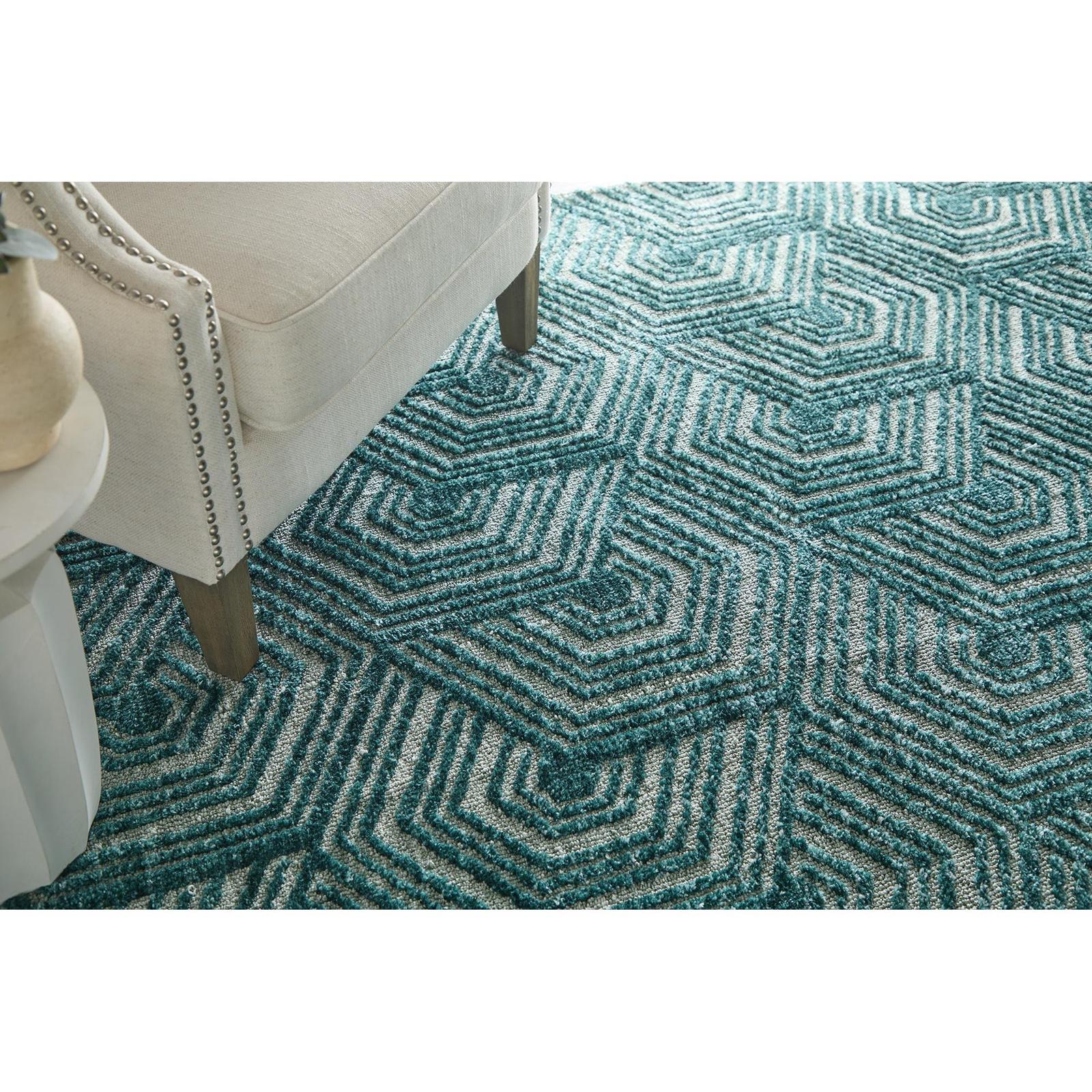 Feizy Colton 8A57F Modern Geometric Rug in Blue