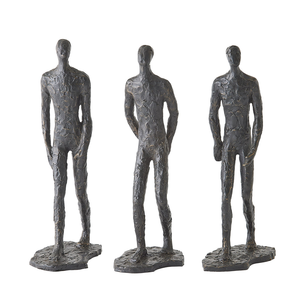 Global Views S/3 Pondering Sculptures Bronze