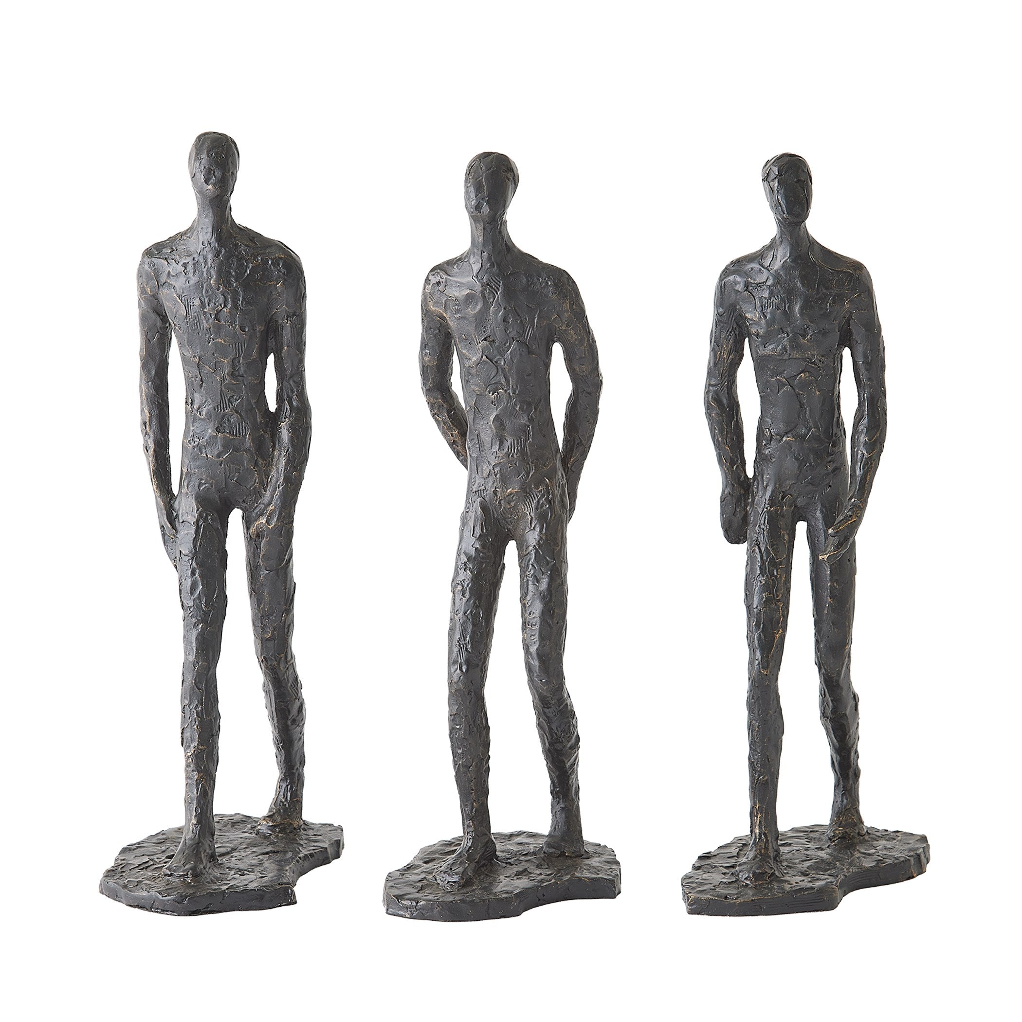 Global Views S/3 Pondering Sculptures Bronze