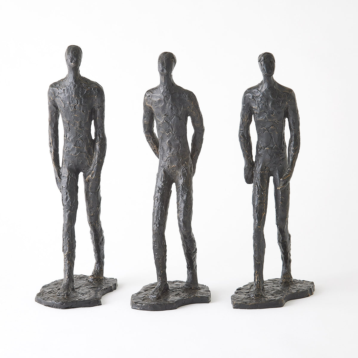Global Views S/3 Pondering Sculptures Bronze