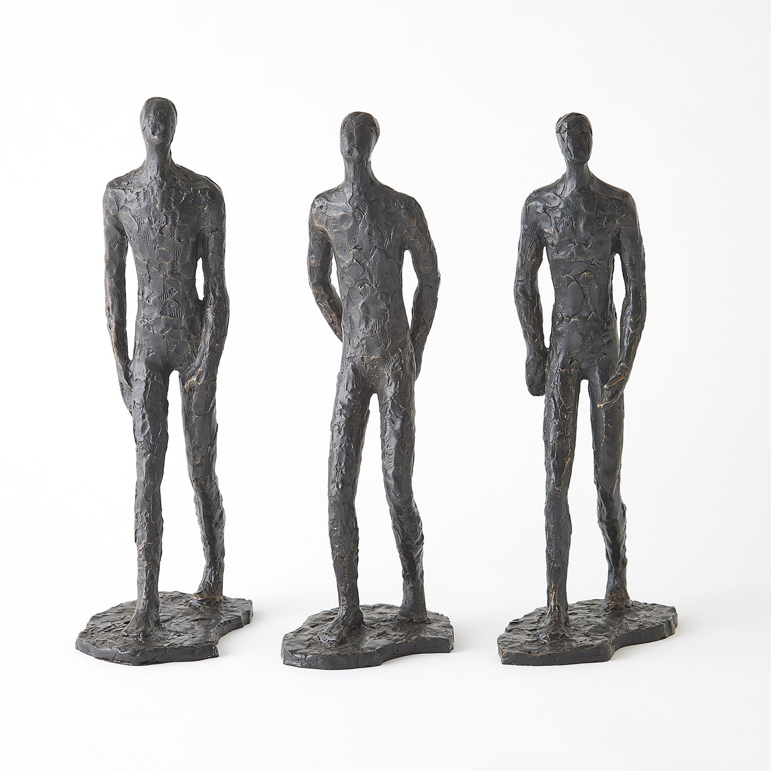 Global Views S/3 Pondering Sculptures Bronze