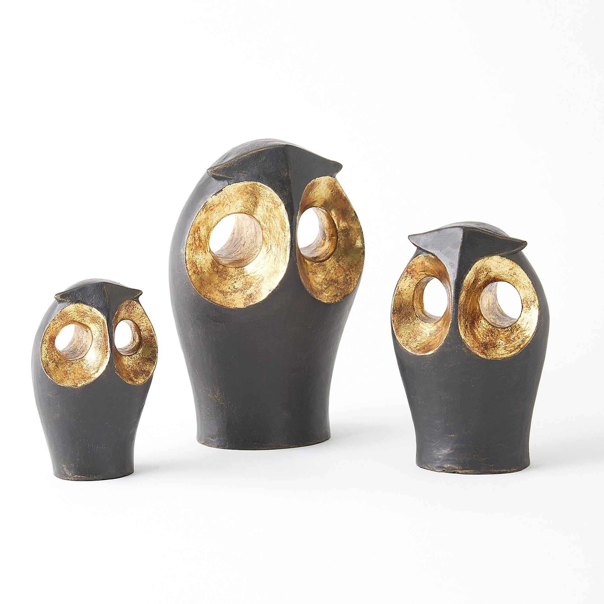 Global Views Gold Leafed Owl