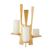 Global Views Triune Candleholder Gold Leaf