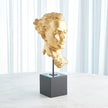 Global Views Gilded Portrait Sculpture Gold Leaf