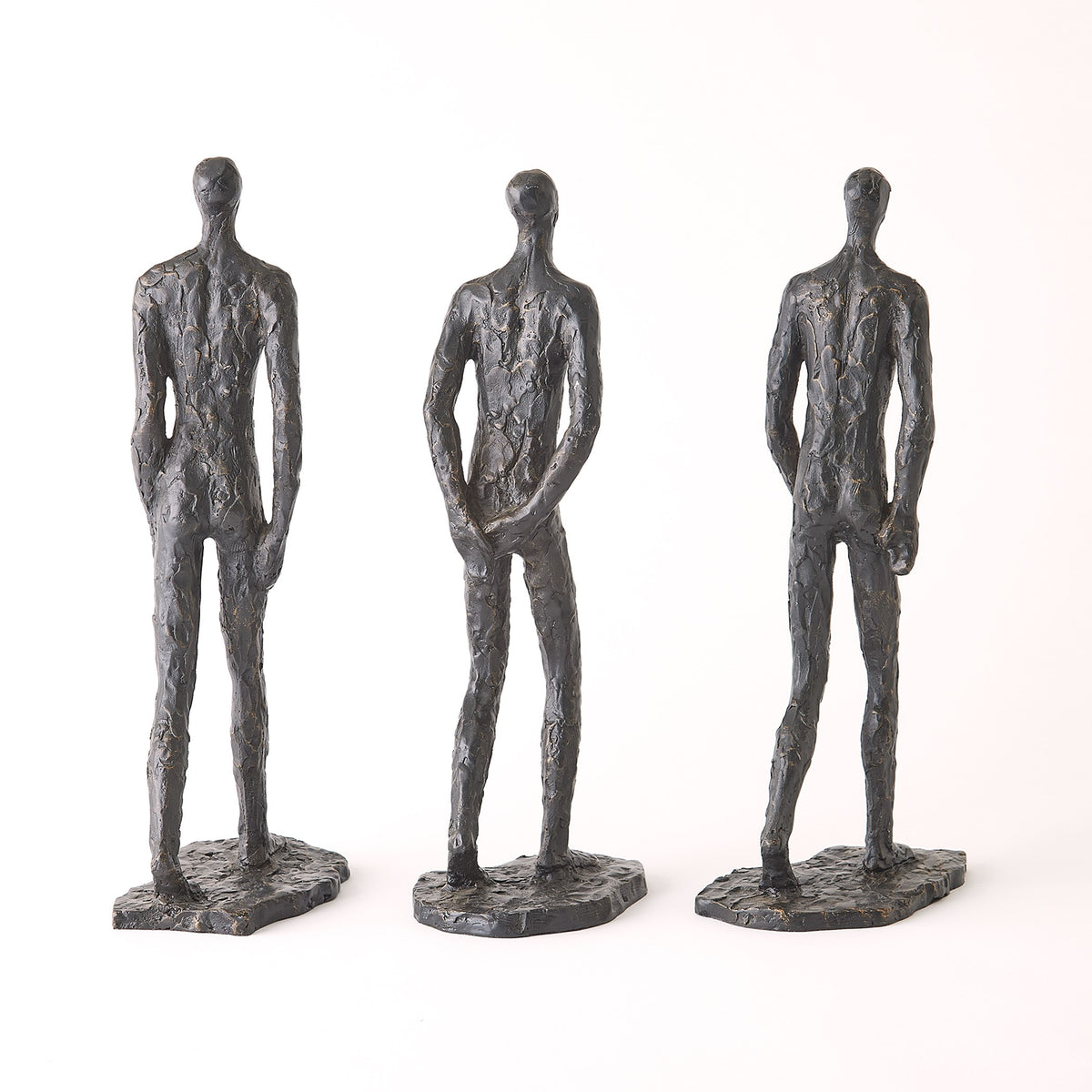 Global Views S/3 Pondering Sculptures Bronze