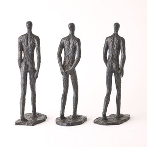 Global Views S/3 Pondering Sculptures Bronze