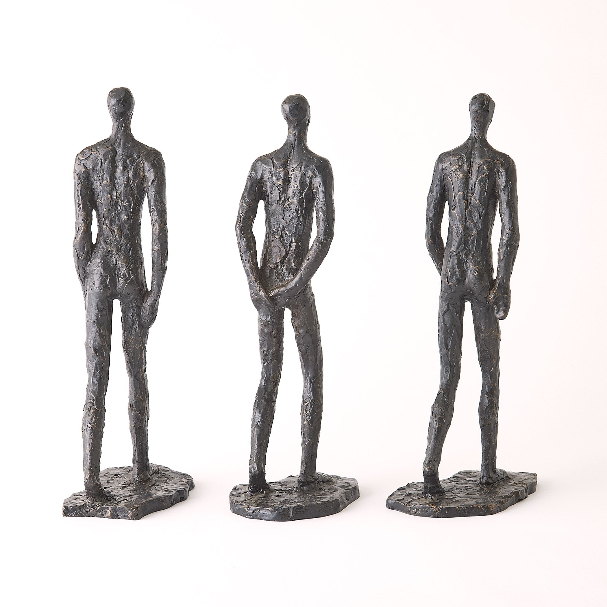 Global Views S/3 Pondering Sculptures Bronze