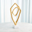 Global Views Interplay Sculpture Gold Leaf