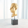 Global Views Gilded Portrait Sculpture Gold Leaf