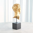 Global Views Gilded Portrait Sculpture Gold Leaf