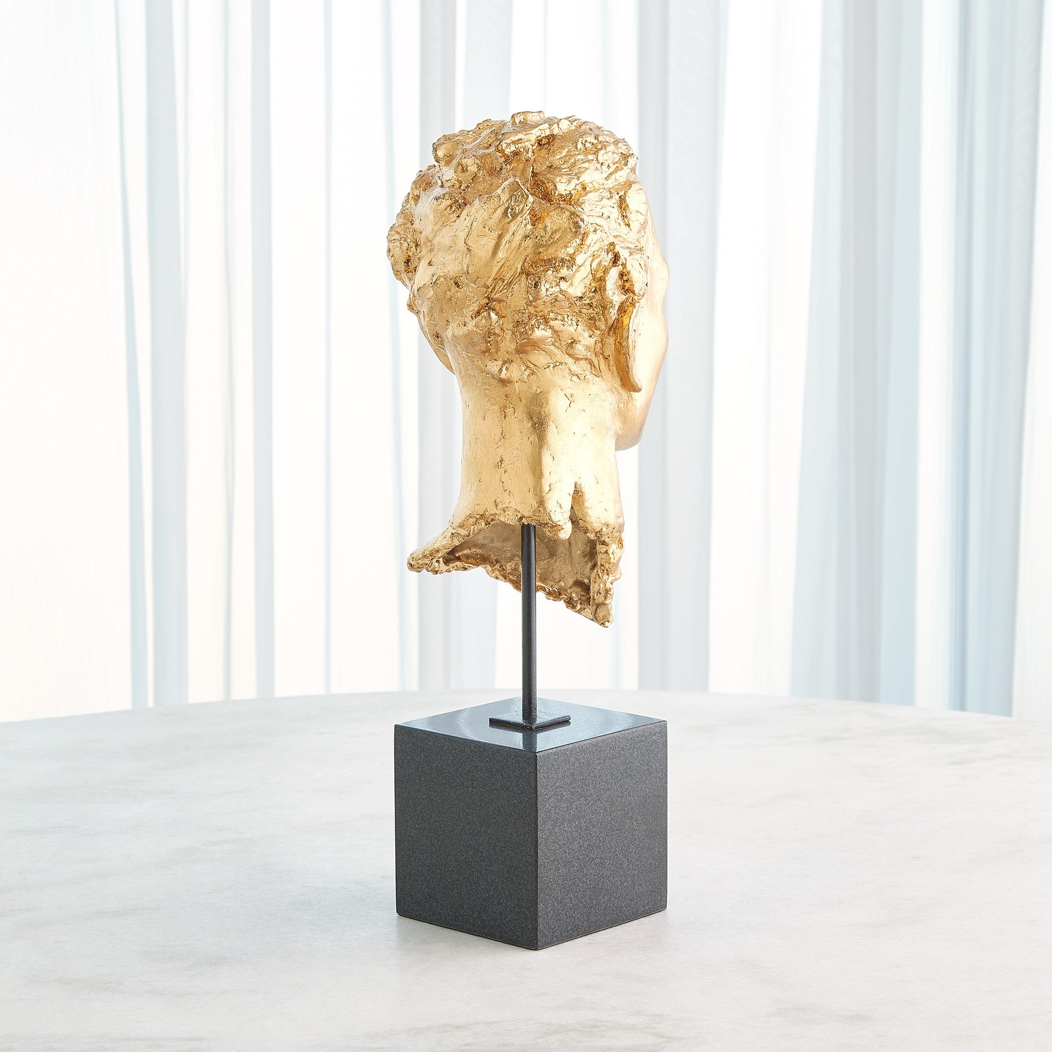 Global Views Gilded Portrait Sculpture Gold Leaf
