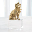 Global Views Lion & Lioness Sculpture Brass/Crystal