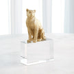 Global Views Lion & Lioness Sculpture Brass/Crystal
