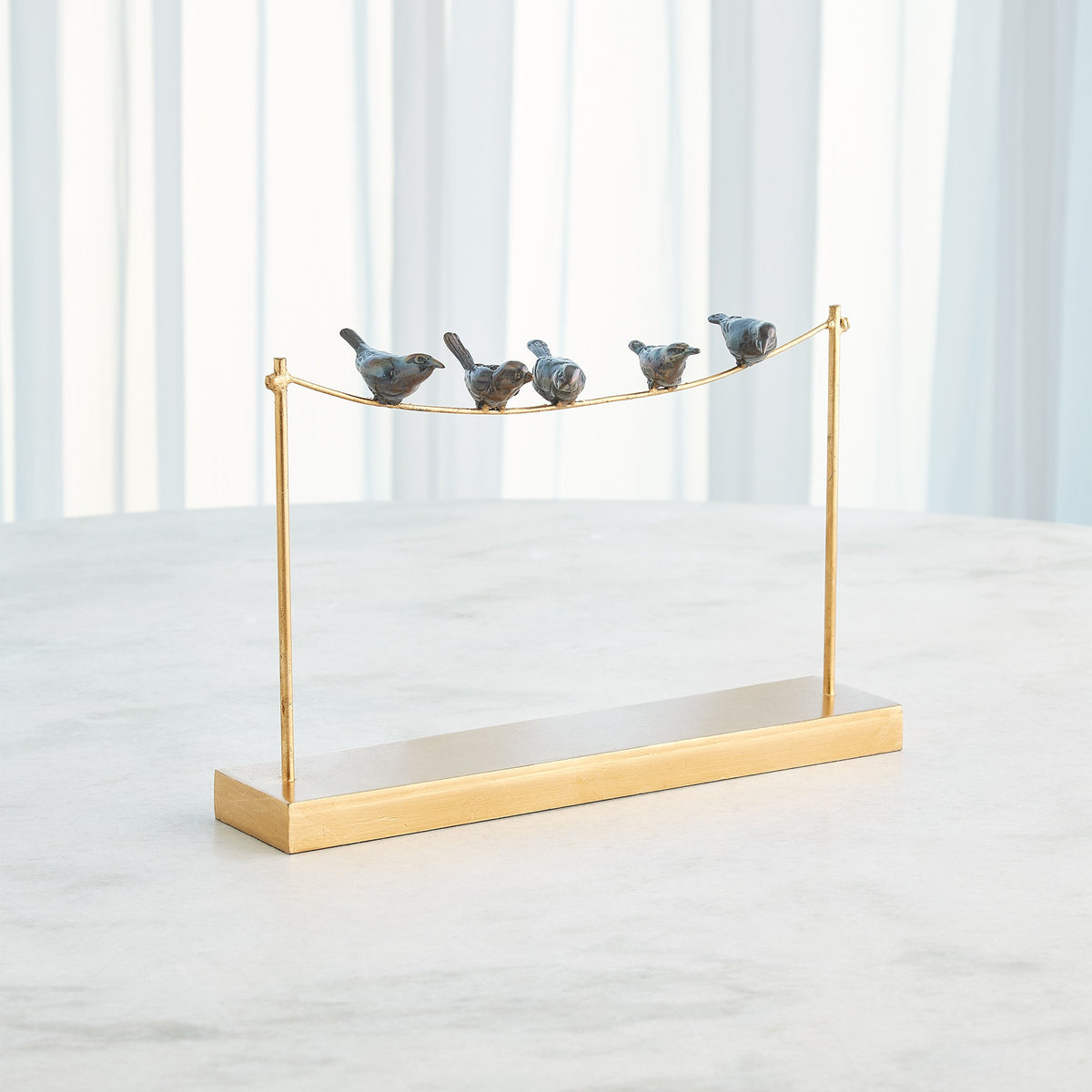 Global Views Birds on a Wire Gold Leaf