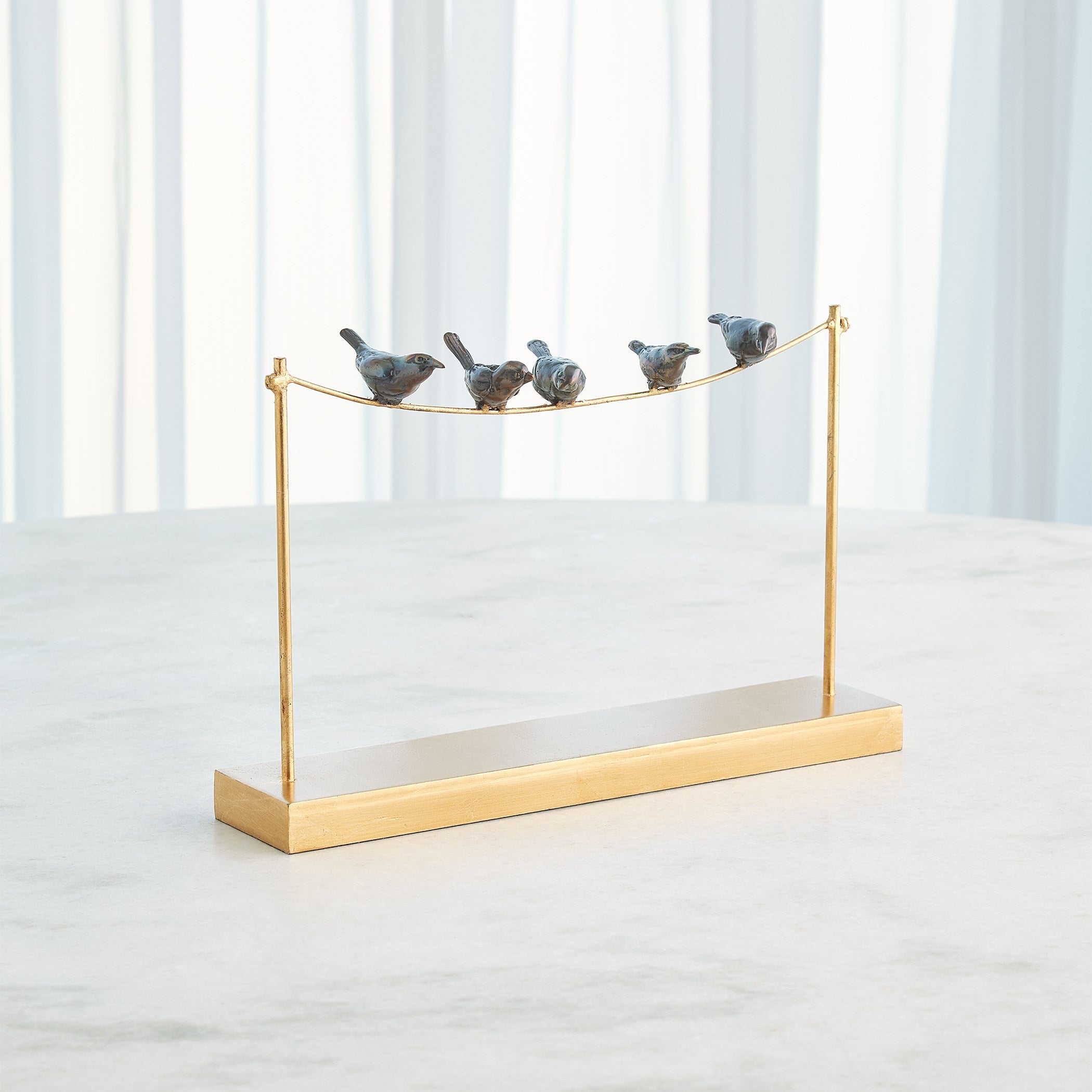 Global Views Birds on a Wire Gold Leaf