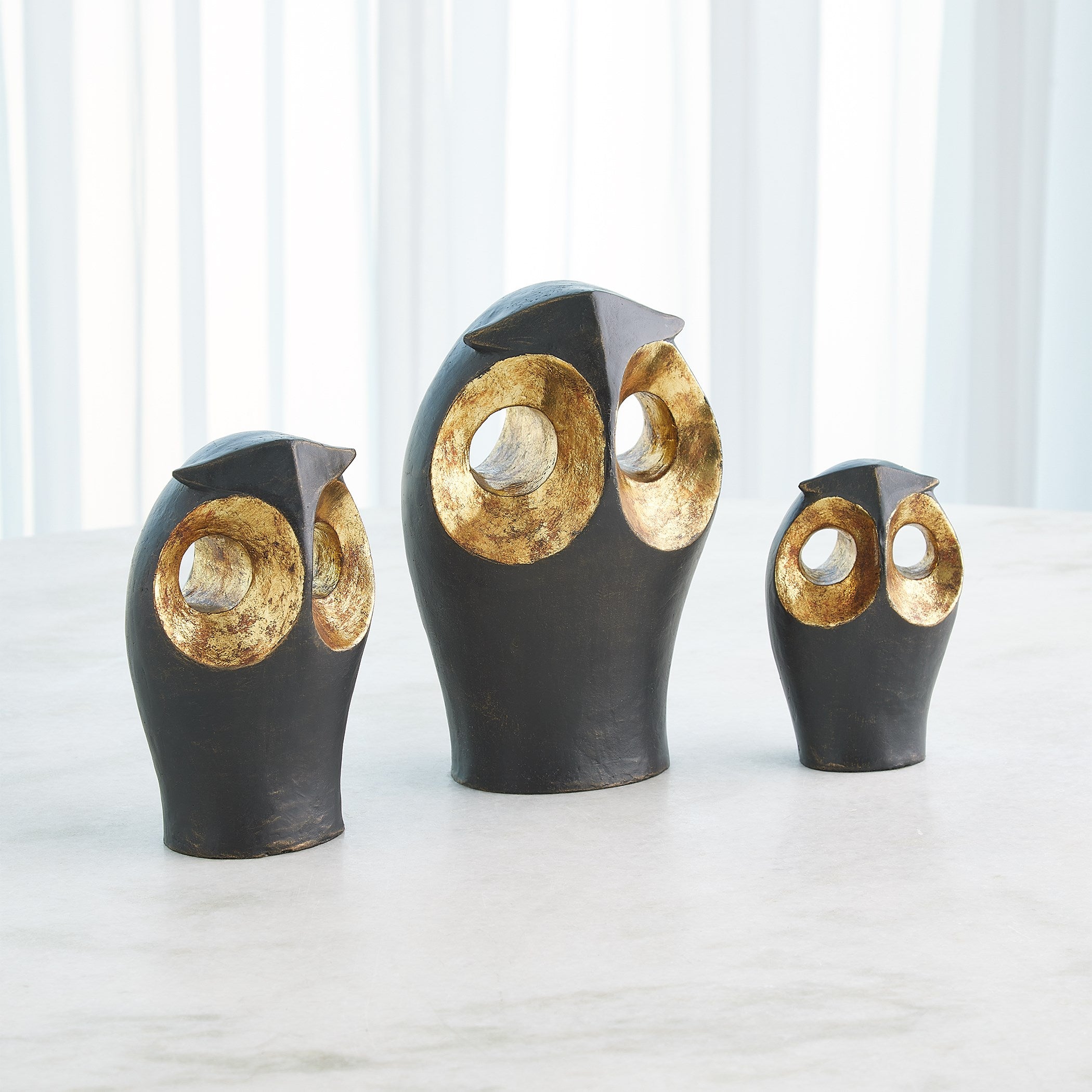 Global Views Gold Leafed Owl