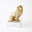 Global Views Lion & Lioness Sculpture Brass/Crystal