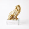 Global Views Lion & Lioness Sculpture Brass/Crystal
