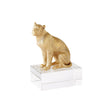 Global Views Lion & Lioness Sculpture Brass/Crystal