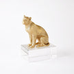 Global Views Lion & Lioness Sculpture Brass/Crystal