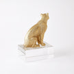 Global Views Lion & Lioness Sculpture Brass/Crystal