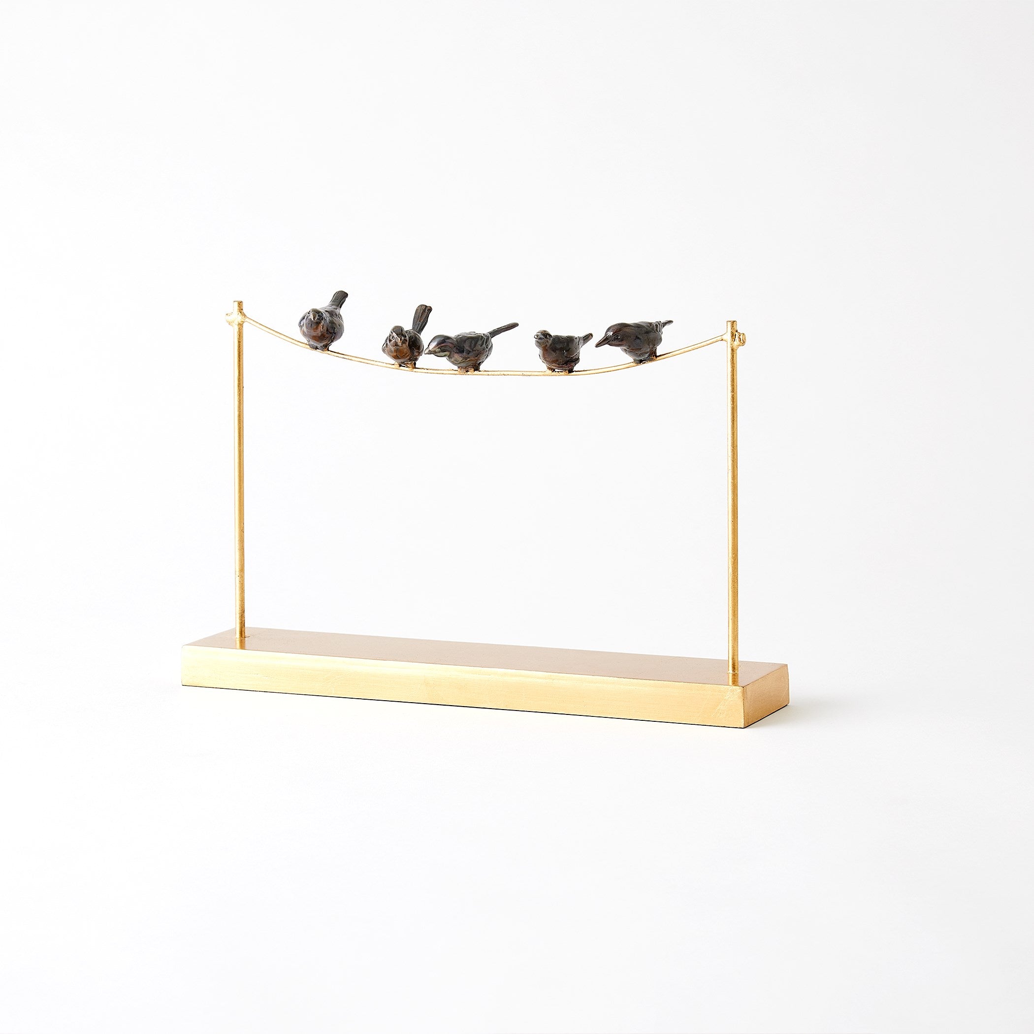 Global Views Birds on a Wire Gold Leaf