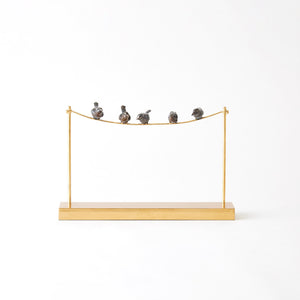 Global Views Birds on a Wire Gold Leaf