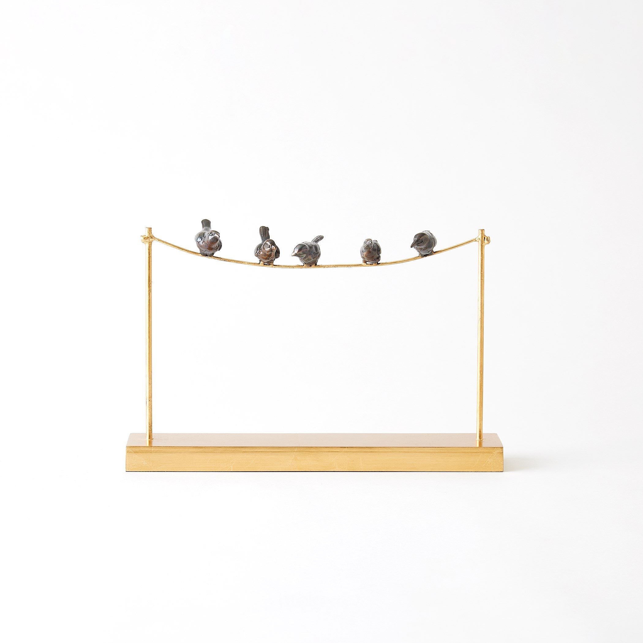 Global Views Birds on a Wire Gold Leaf