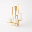 Global Views Triune Candleholder Gold Leaf