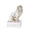 Global Views Lion/Lioness Sculpture Nickel/Crystal