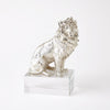 Global Views Lion/Lioness Sculpture Nickel/Crystal
