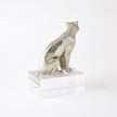 Global Views Lion/Lioness Sculpture Nickel/Crystal