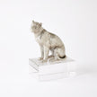 Global Views Lion/Lioness Sculpture Nickel/Crystal