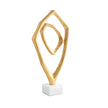 Global Views Interplay Sculpture Gold Leaf