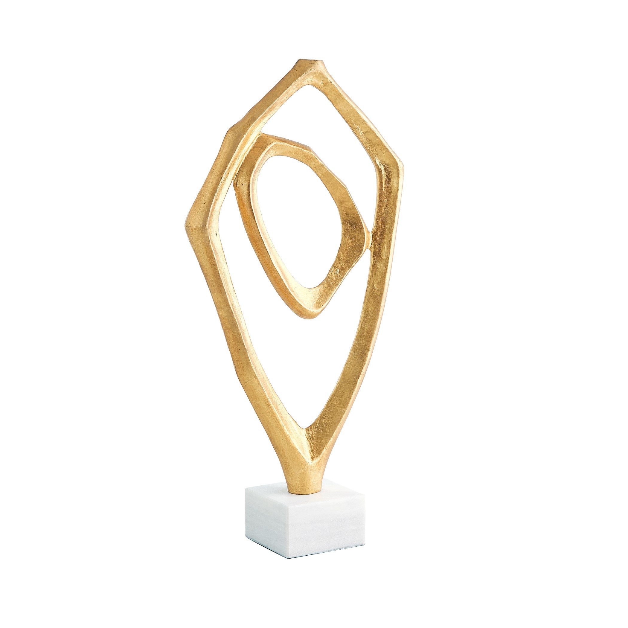 Global Views Interplay Sculpture Gold Leaf