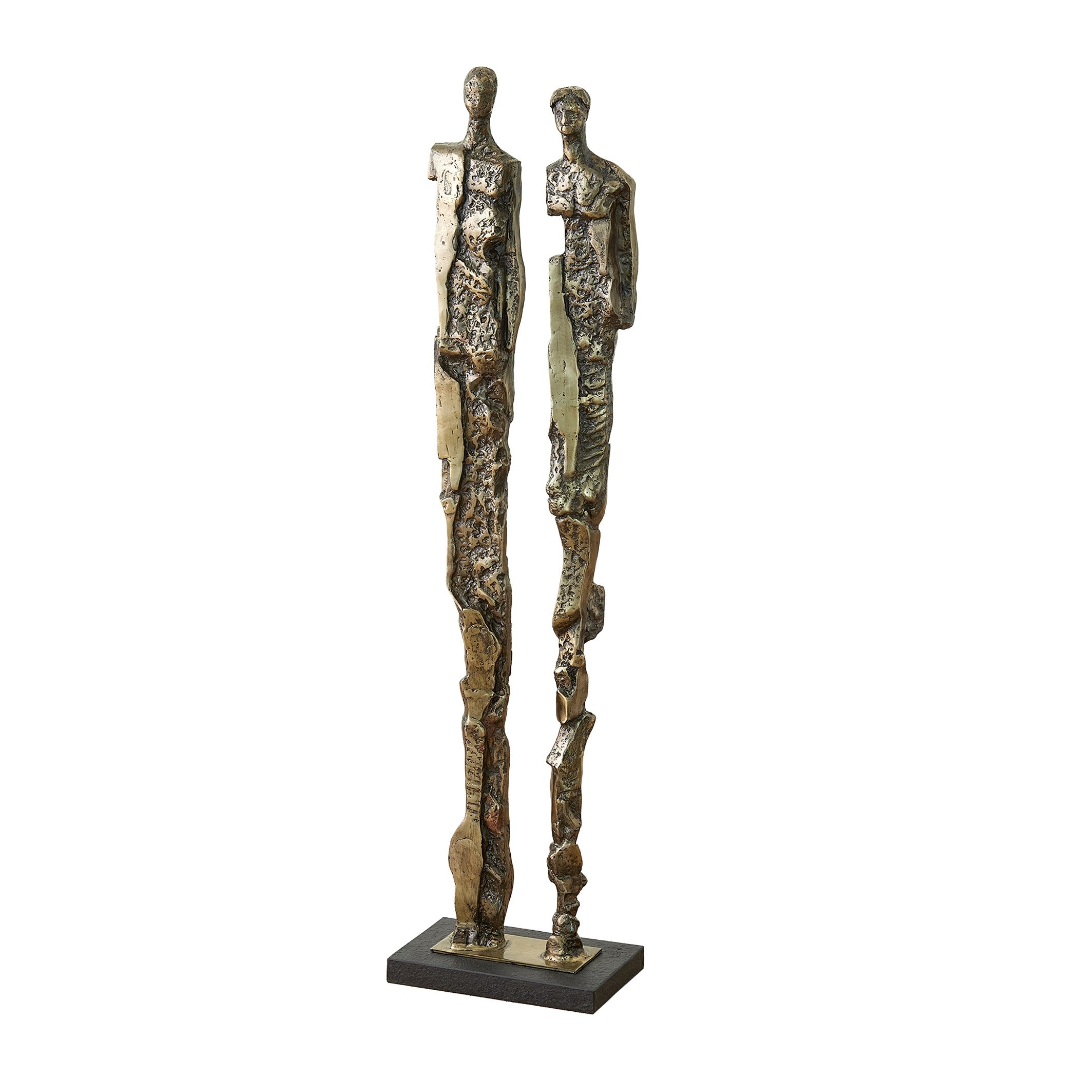 Global Views Abstract Couple Sculpture-Brass
