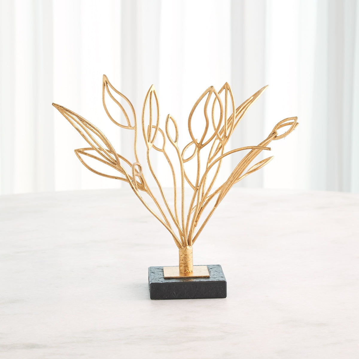 Global Views Windswept Sculpture Gold Leaf