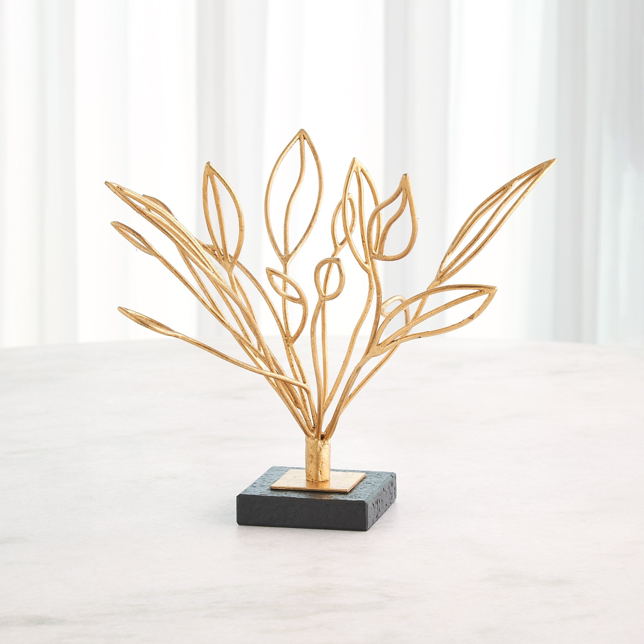 Global Views Windswept Sculpture Gold Leaf