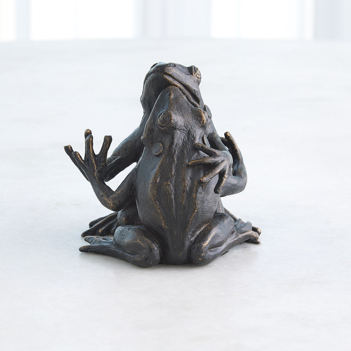 Global Views Hugging Frog Sculpture Bronze